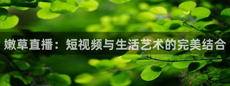 山猫体育赛事直播免费观看视频在线：嫩草直播：短视频与生活艺术的完美结合